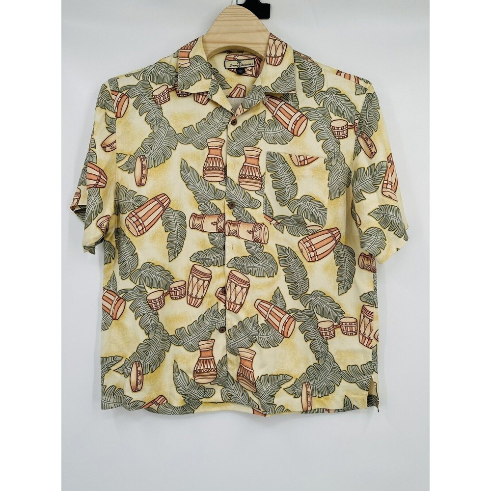 Tommy Bahama Rum Men's Floral Hawaiian Shirt Size XL Extra Large 100% Silk